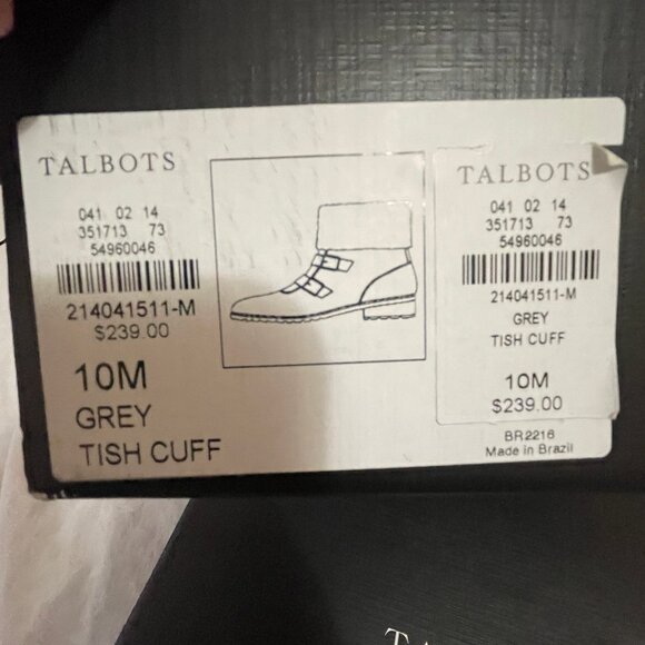 NIB Talbott's Grey Tish Cuff Faux Fur Ankle Boots Women's Sz 10 M MSRP $259.00 - Picture 16 of 16